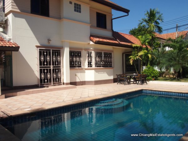 House with Private Pool in Sansai For Rent and Sale